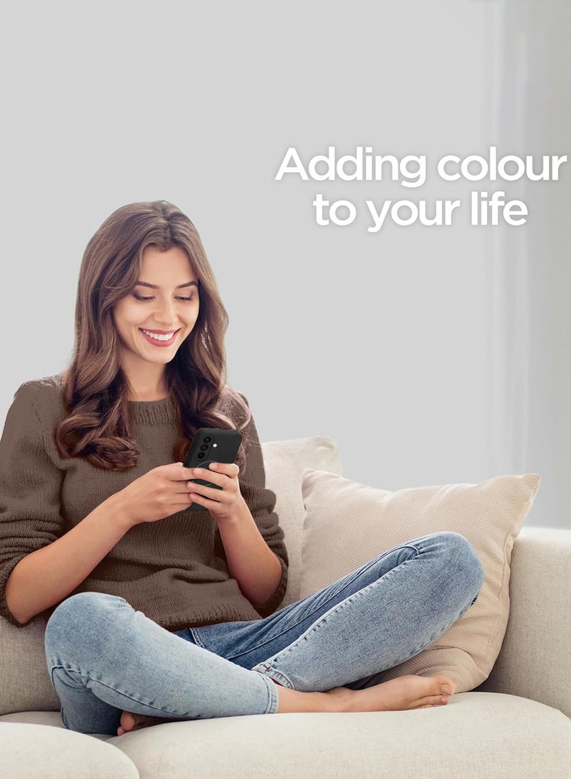 دبليو تيك غطاء حالة سامسونج جالاكسي S26 بلس 5G 2026 من السيليكون السائل الفاخر متوافق مع حلقة MagSafe الرقيقة (MCMPMN) - أسود - Image 4